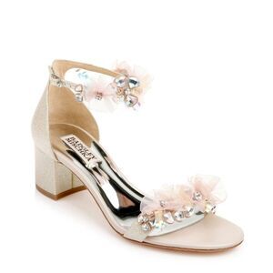 🆕️👡Badgley Mischka Candy Embellished Block Heels, Sz 9